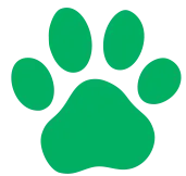 Doggin Around Daycare green paw icon